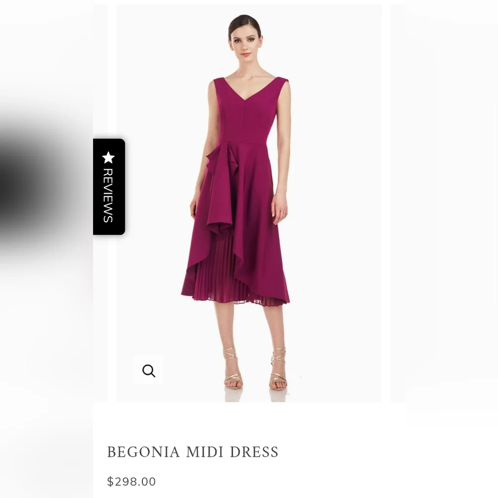KAY UNGER Semi Formal layered floral dress sharkbite hem 14 $298 - Picture 8 of 8